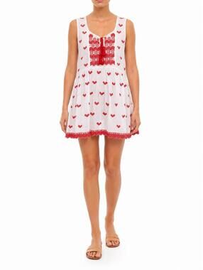 NWT Guadalupe Arabella Red Embroidered Top Medium